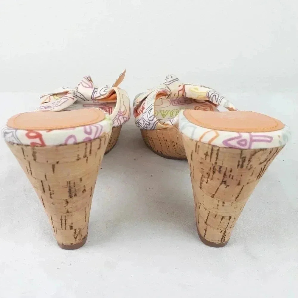 Coach Kork open toe heels Size 6.5 - Picture 6 of 8